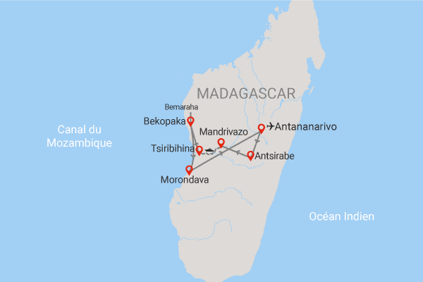 Circuit Aventure Rouge et Baobabs antananarivo Madagascar