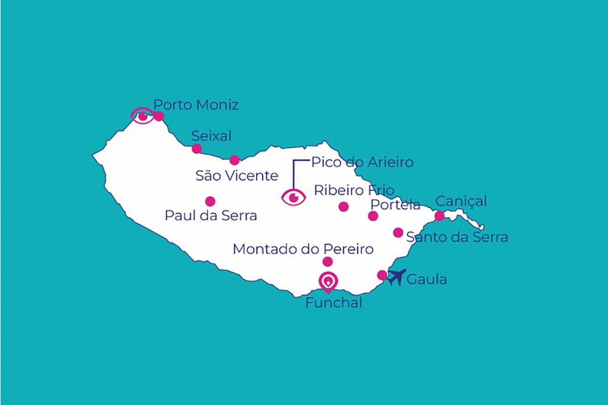 Circuit Échappée Active à Madère depuis l'hôtel Cabo Girão funchal Madère