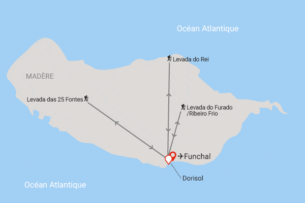 Circuit Randonnée à Madère, logement au Dorisol funchal Madère