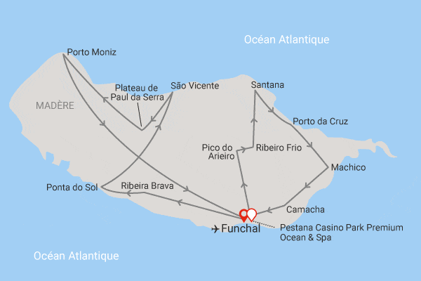 Circuit Nature et traditions, logement Pestana Casino Park Premium Ocean & Spa funchal Madère