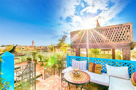 Maroc-Marrakech, Riad Dromadaire Bleu