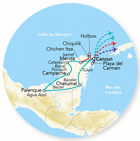 Circuit Splendeurs du Yucatan et du Chiapas & Extension Playa del Carmen - Limité à 20 pers. cancun Mexique
