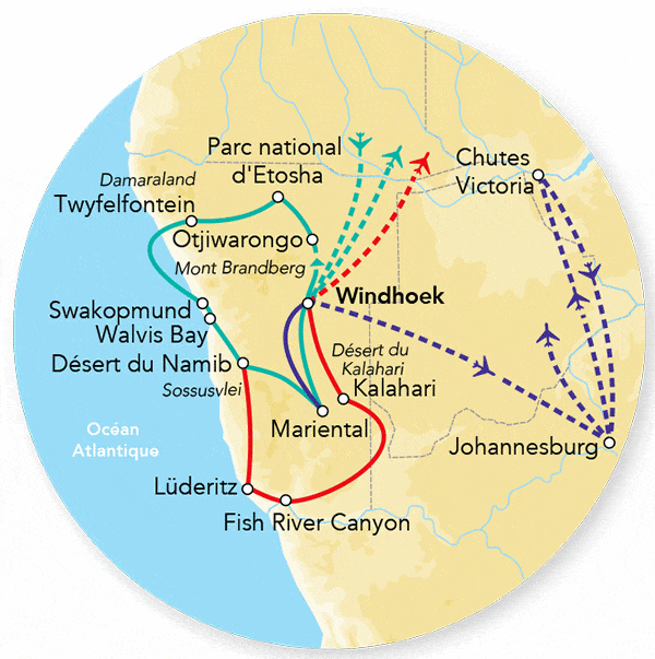 Circuit Splendeurs de Namibie & Extension Chutes Victoria - 2025 Windhoek Namibie