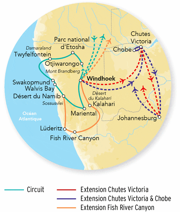 Circuit Splendeurs de Namibie & Séjour Fish River Canyon & Chutes Victoria - Limité à 22 pers. windhoek Namibie