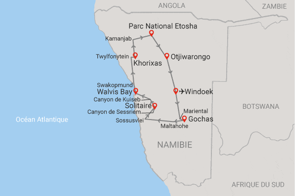 Autotour La Namibie Sauvage windhoek Namibie