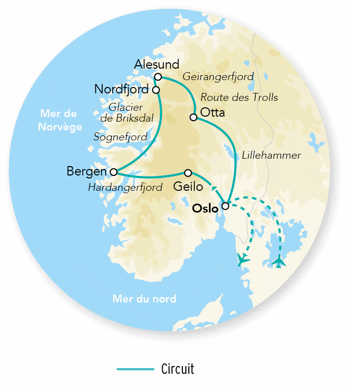 Circuit Douceurs des Fjords oslo Norvege