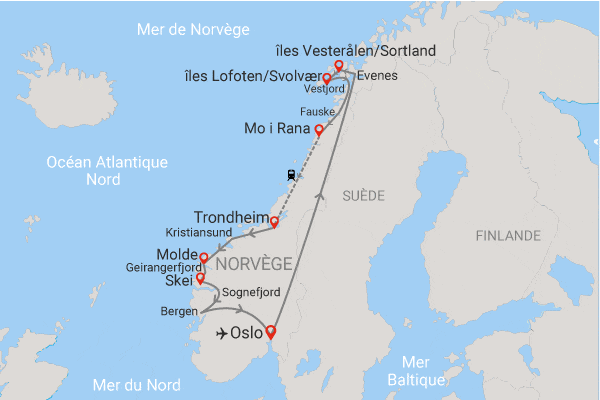 Circuit Des îles Lofoten aux grands fjords de Norvège oslo Norvege