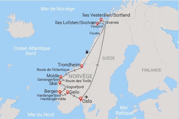 Circuit Des îles Lofoten aux grands fjords de Norvège oslo Norvege