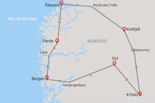 Circuit Esprit des Fjords de Norvège oslo Norvege