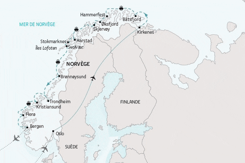 Croisière Hivernale à bord de l'Express Côtier oslo Norvege