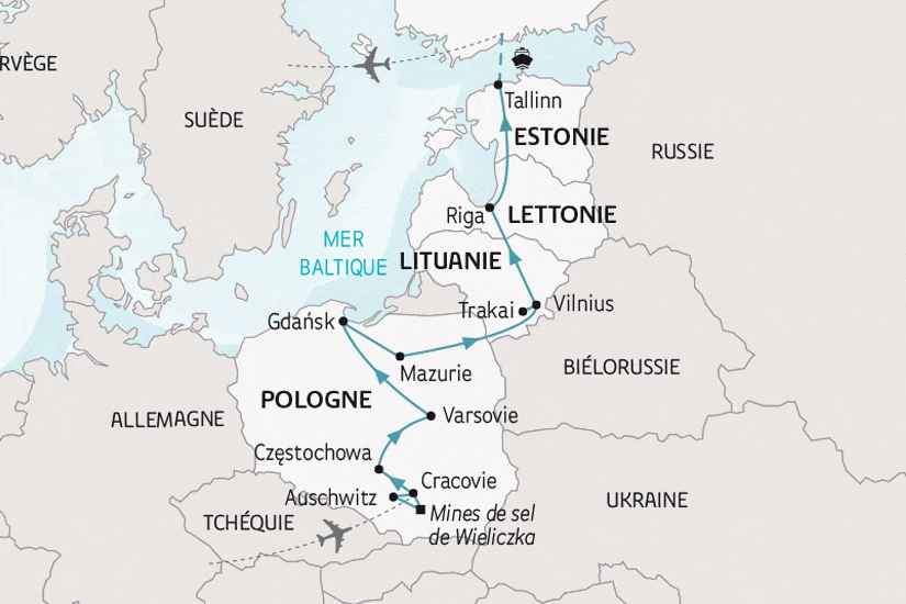 Circuit La Pologne et les Pays Baltes cracovie Pologne