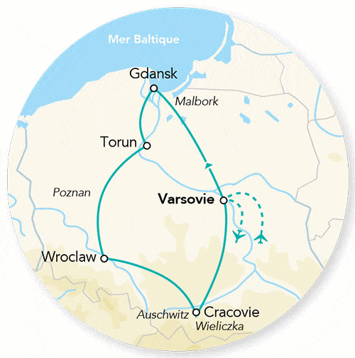 Circuit Splendeurs de Pologne varsovie Pologne