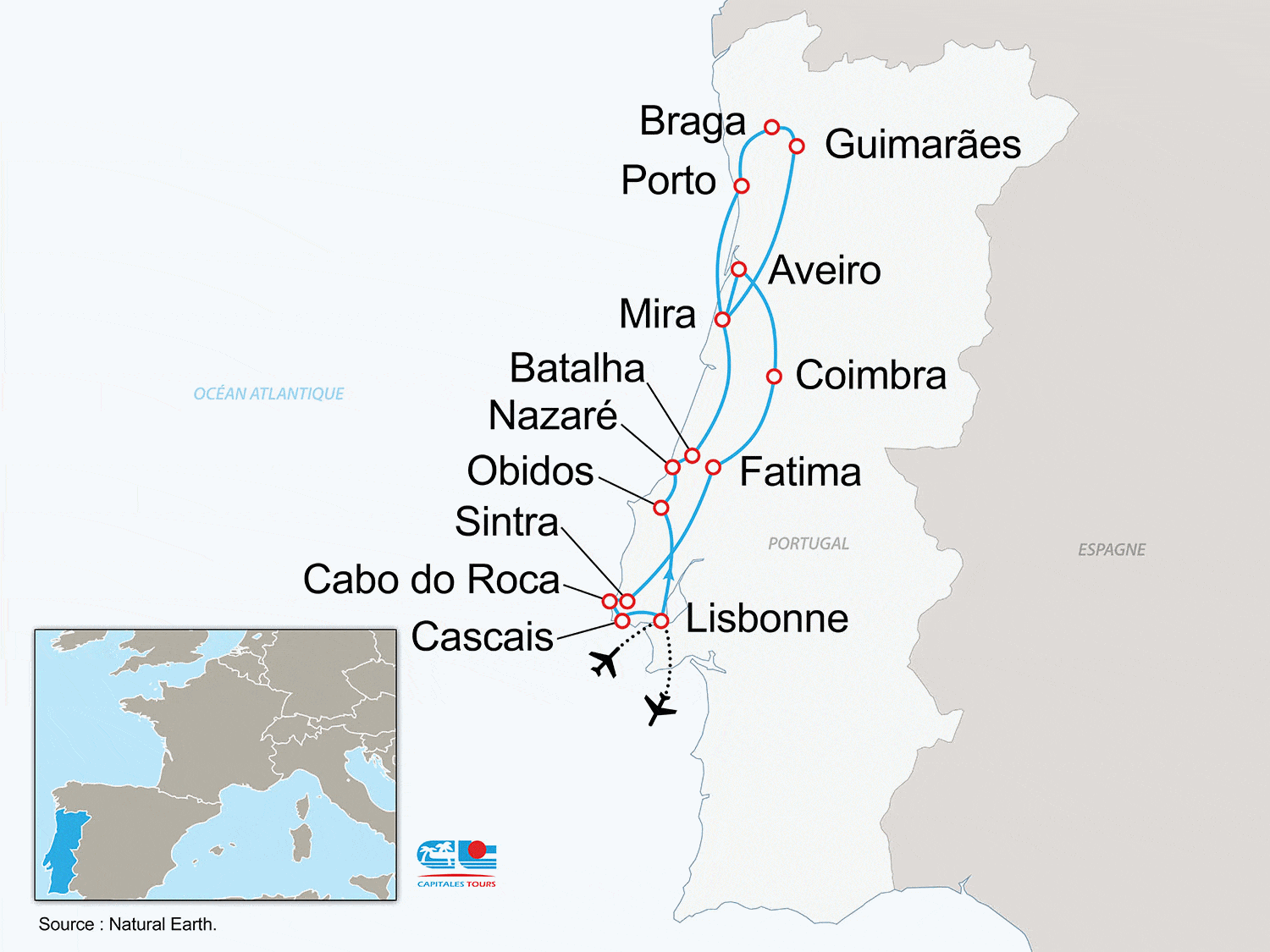 Circuit Beautés et traditions du Portugal lisbonne Portugal