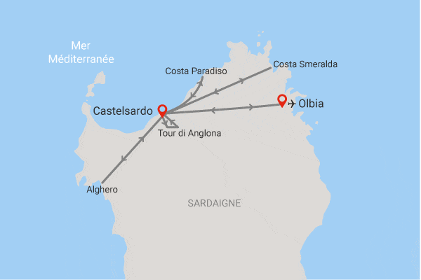 Circuit Nord de la Sardaigne, logement au Jumbo Castelsardo castelsardo Sardaigne