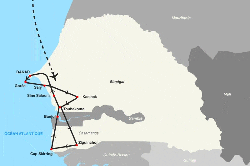 Circuit Coralia Casamance Authentique dakar Senegal