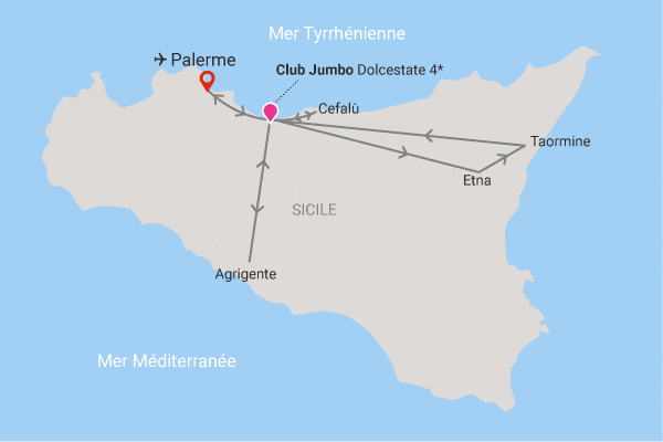 Circuit Mémoires de Sicile, logement au Jumbo Dolcestate campofellice_di_rocella Sicile et Italie du Sud