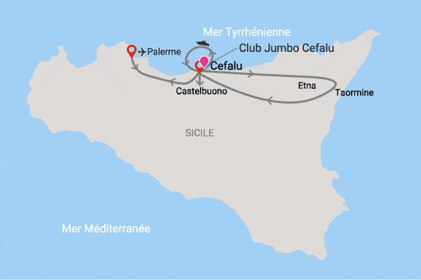 Circuit Mémoires de Sicile, logement au Jumbo Cefalu cefalu Sicile et Italie du Sud