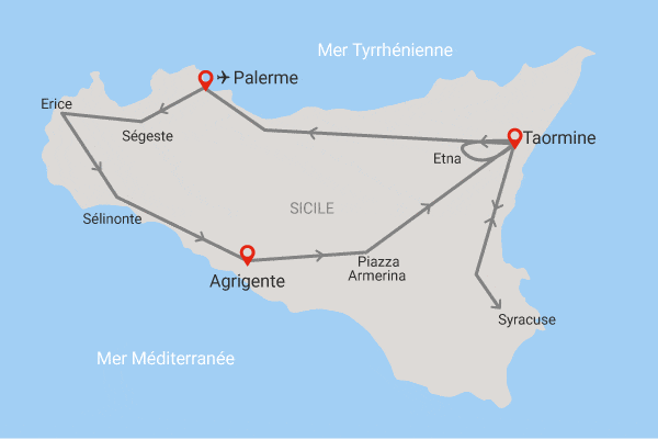 Autotour Sicile en hôtels traditionnels palerme Sicile et Italie du Sud