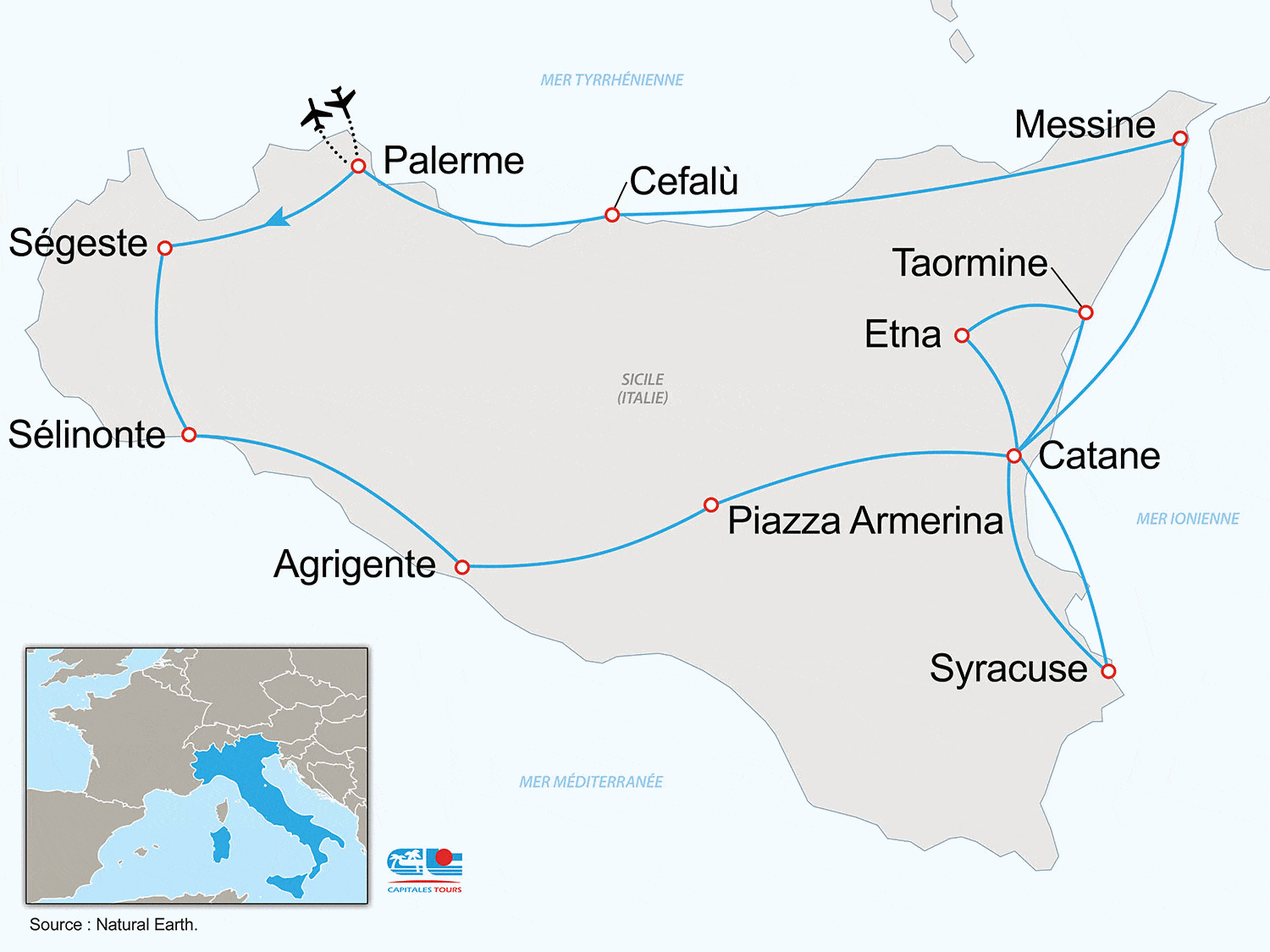 Circuit L'essentiel de la Sicile palerme Sicile et Italie du Sud