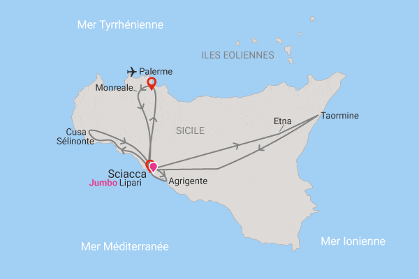 Circuit Merveilles de Sicile, logement au Jumbo Lipari palerme Sicile et Italie du Sud
