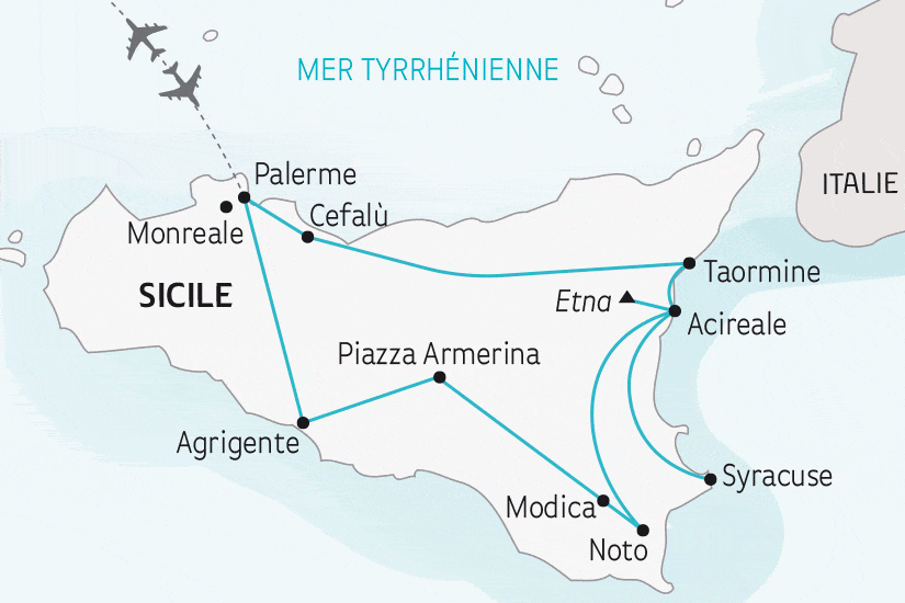 Circuit Petit groupe - La Sicile, l'île du Soleil palerme Sicile et Italie du Sud