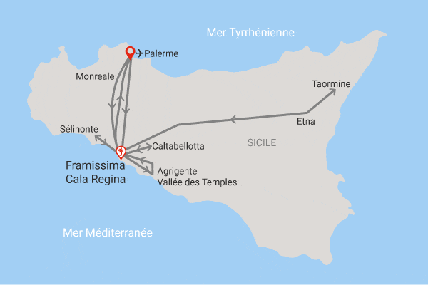 Circuit Joyaux de Sicile, logement au Framissima Cala Regina sciacca Sicile et Italie du Sud