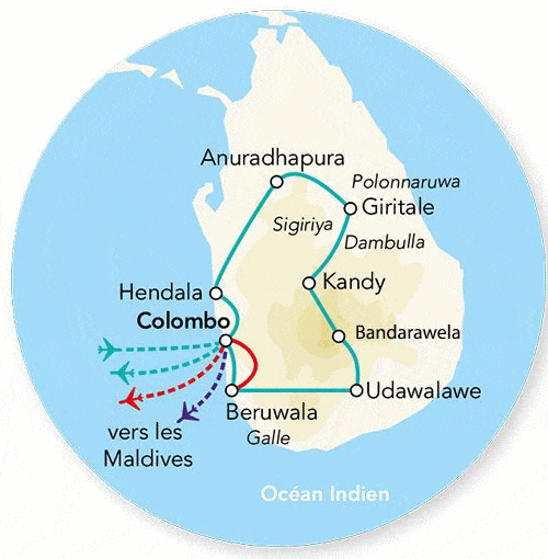 Circuit Merveilles du Sri Lanka & Extension Kalutara - 2026 colombo Sri Lanka