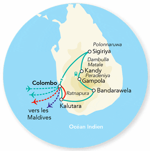 Circuit Splendeurs du Sri Lanka et extension Kalutara - Limité à 28 pers. colombo Sri Lanka