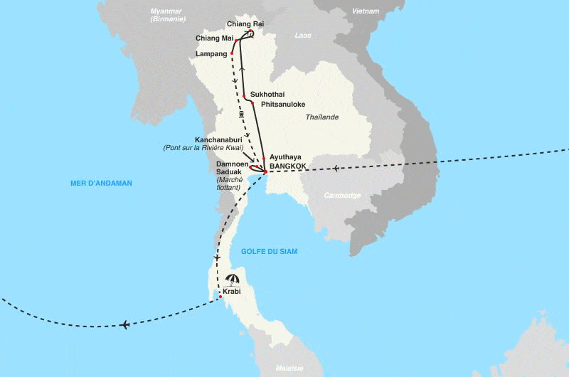 Circuit Coralia Les Perles Du Siam & Détente Au ShellSea Krabi bangkok Thailande