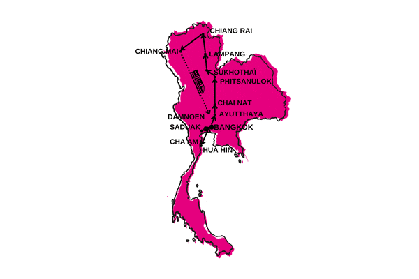 Circuit Grand Tour de Thaïlande et Hua Hin Bangkok Thailande