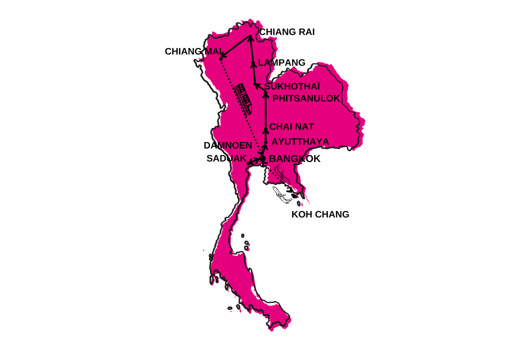 Circuit Grand tour de Thailande + Extension Koh Chang bangkok Thailande