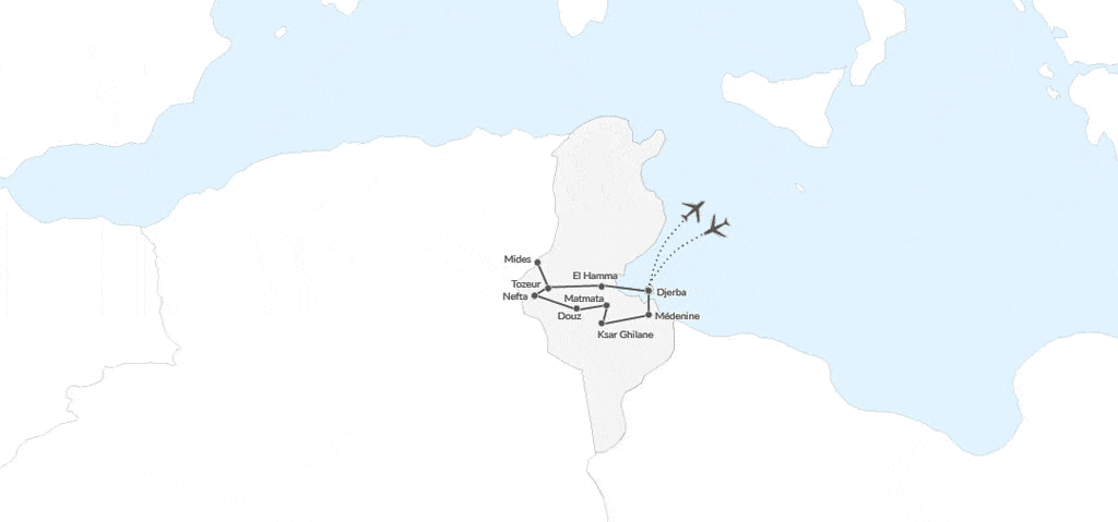 Circuit La Saharienne entre nous - privatif djerba Tunisie