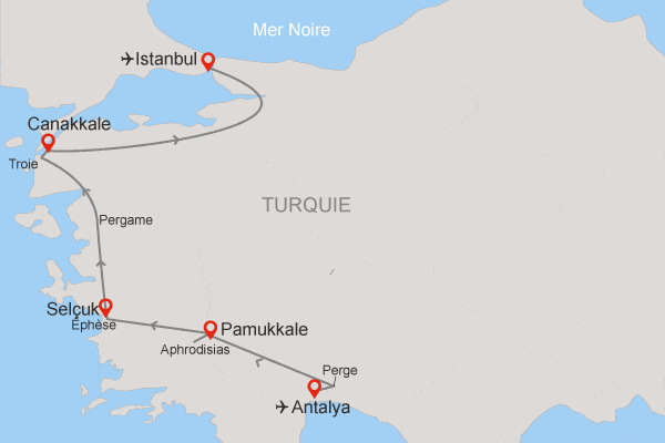 Circuit Richesses de l'Ouest de la Turquie été 2026 antalya Turquie