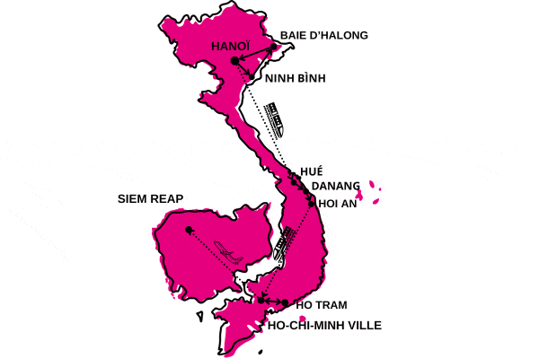 Circuit De la Baie d'Halong aux Temples d'Angkor hanoi Vietnam