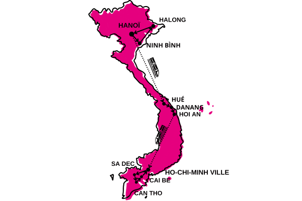 Circuit Légende d'Indochine et Delta du Mékong en mini groupe hanoi Vietnam