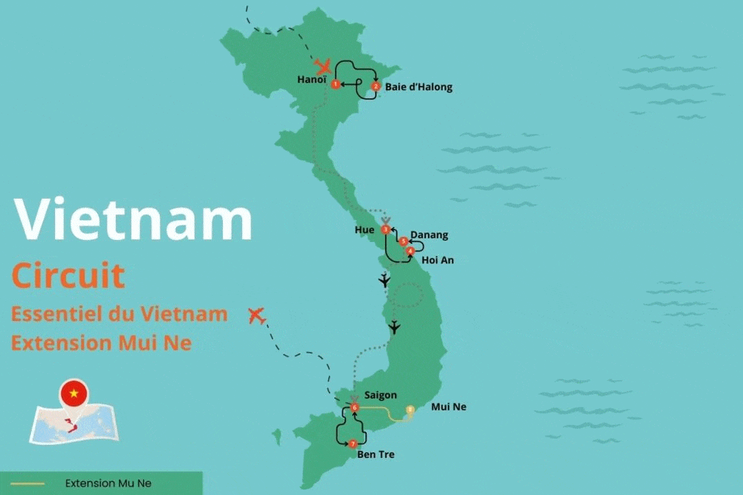 Circuit Privatif l'Essentiel du Vietnam et extension à Mui Ne hanoi Vietnam