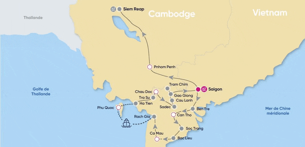 Circuit Fascinant Mékong & Temples d'Angkor hochiminh Vietnam