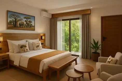 chambre supérieure vue jardin